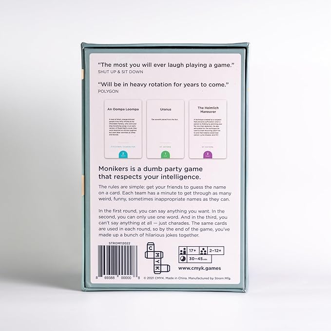 CMYK Monikers A Dumb Party Game That Respects Your Intelligence