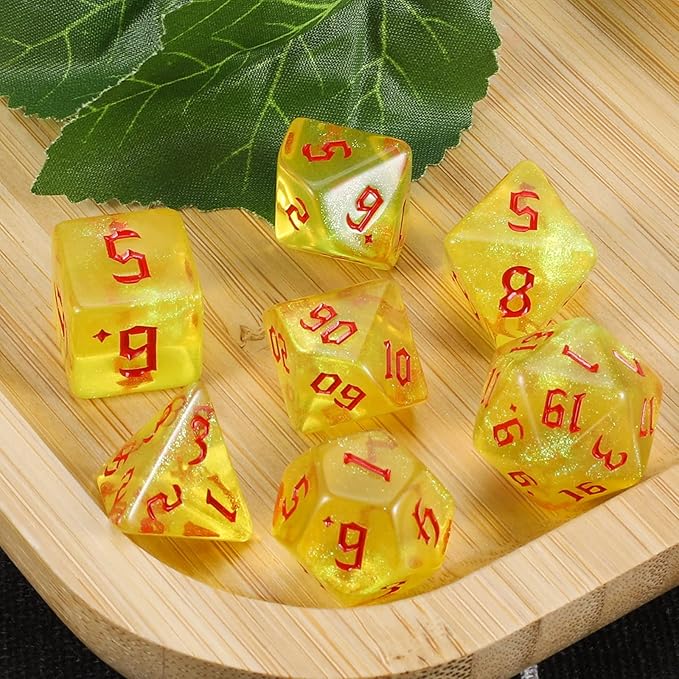 CiaraQ DND Polyhedral Dice Set with Dice Bag for Dungeons and Dragons RPG MTG Role Playing Table Games