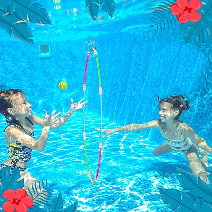 Fun Swimming Pool Toys for Kids - Diving Practice, Swim Thru Rings for Boys/Girls Ages 4-12