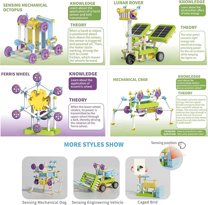 STEM Building Kit for Kids, 430 Pieces Engineering Kits for Kids Age 8-12