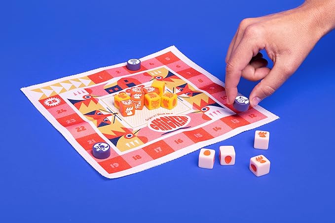 Keymaster Games Chicken! - A Fast-Paced Dice Game | Ideal Fun and for Kids Parties, Teens, and Adults | Portable & Travel-Friendly | Perfect for Game Night, Family Fun, and Gift Giving