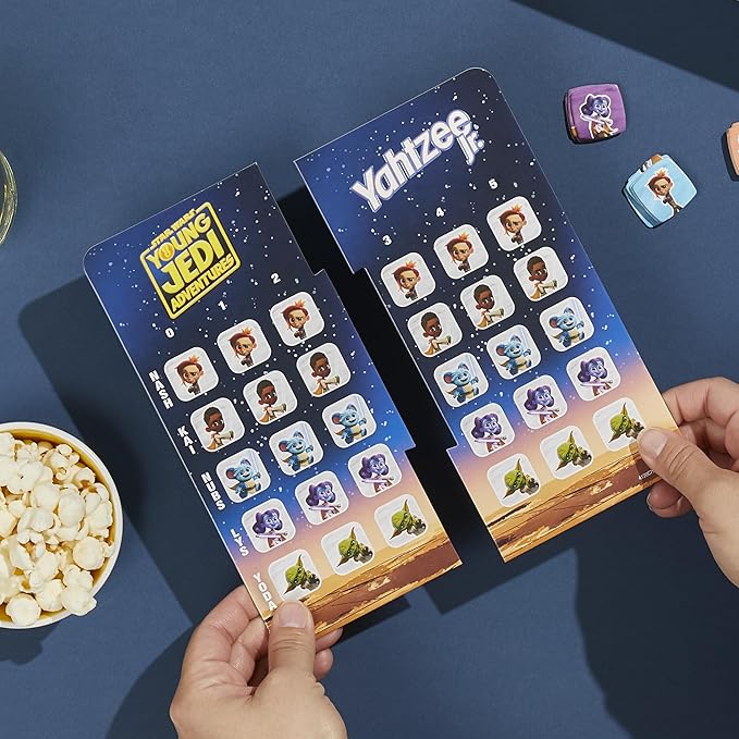Hasbro Gaming Yahtzee Jr. Star War: Young Jedi Adventures Edition Board Game for Kids | Ages 4+ | 2-4 Players | Counting and Matching Games for Preschoolers