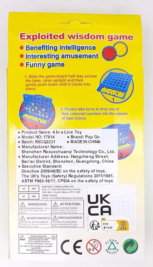 Pup Go 4 in a Line Game,6 Spare Discs Included, Four in a Row Line Up 4 Gaming Fun Set, Travel Portable Convenient Size, Classic Fun Educational Games for Kids(Mini)