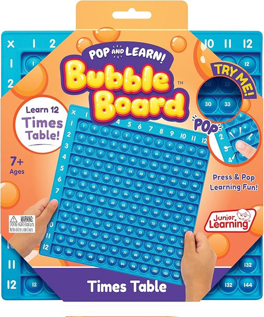 Junior Learning Times Table Bubble Board, Multicolor (JL680), Medium