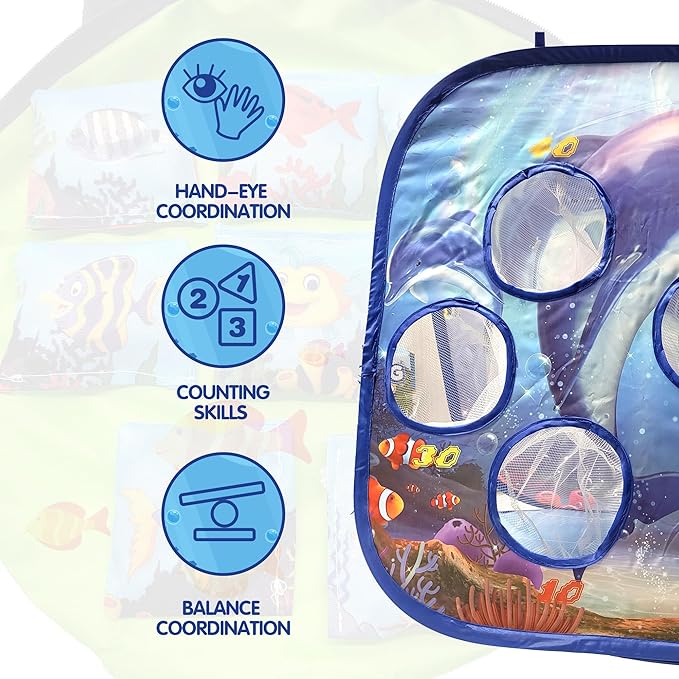 ROXXAM’S Bean Bag Toss Game | Toss Game Set for All | Outside Lawn Activities | Great for Indoor & Outdoor Play | Family,Birthday & Party Gifts