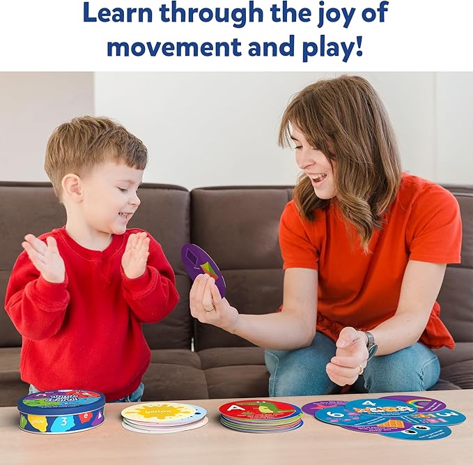 Skillmatics Card Game for Toddlers - Jump & Learn Letters, Numbers, Shapes & Colors, Preschool Learning, Travel Toys, Gifts for Kids Ages 2, 3, 4, 5