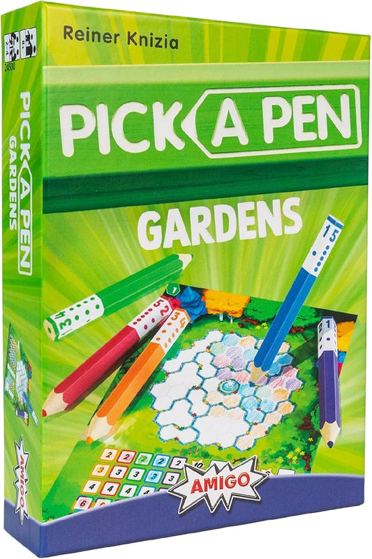 AMIGO Games Pick a Pen Gardens – Highly Innovative Roll & Write Dice Game – Score Points by Filling in Your Garden with The Same Color – Perfect for Family Game Night – Kids & Adults Ages 8+