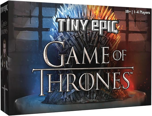 Tiny Epic Game of Thrones Board Game, Strategy Game for Adults & Teens, 1-4 Players, 60+ Min Playtime, Play as Iconic Westeros Characters, Custom Dice, Miniatures, Metal Coins, and Wooden Components