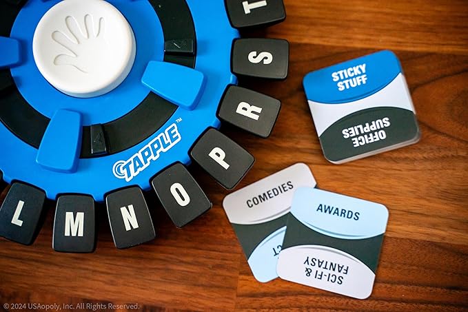 USAOPOLY TAPPLE® Word Game | Fast-Paced Family Board Game | Choose a Category & Race Against The Timer to be The Last Player | Learning Game Great for All Ages (1 Pack)