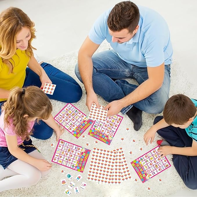 Birthday Bingo Game Cards for Kids Girls Adults - 24 Players Birthday Party Bingo Games for School Classroom Family Kids Birthday Party Activities Supplies