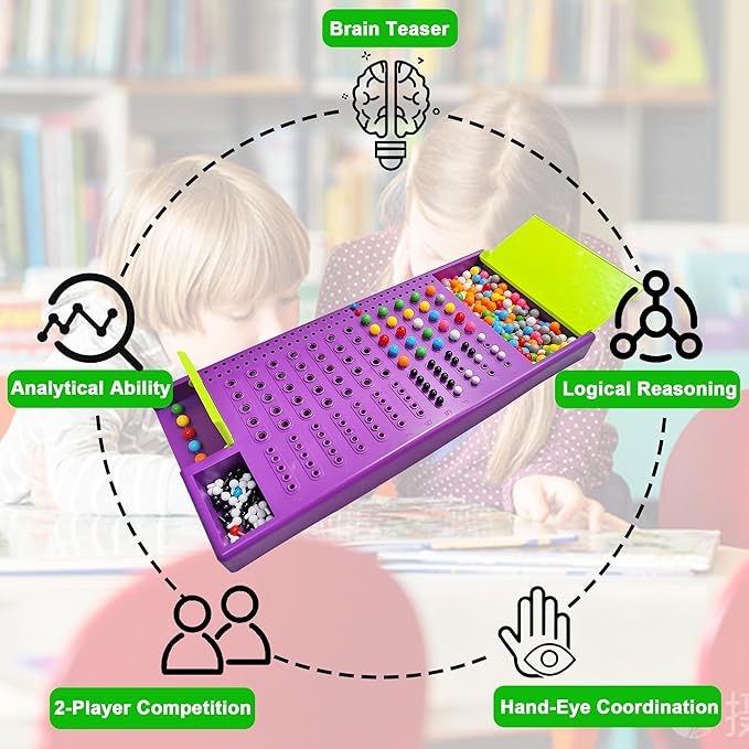 KIDAMI Code Breaker Board Game, Classic Codebreaking Codename Original Travel Board Game, Brain Puzzle Play Set - 2 Player Battle of Famliy Game, STEM Development Toys for Kids & Adults