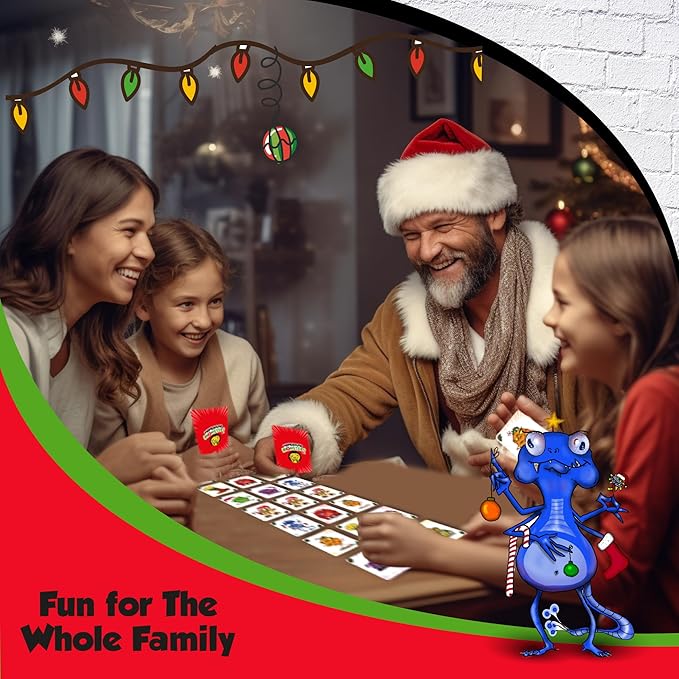 Strategic Family Card Games – Homebound Monsters – Christmas Edition. Small Stocking Stuffers for Kids 8-12. Easy and Fun Family Card Games for Kids and Adults. Age 6 +, 2 Players