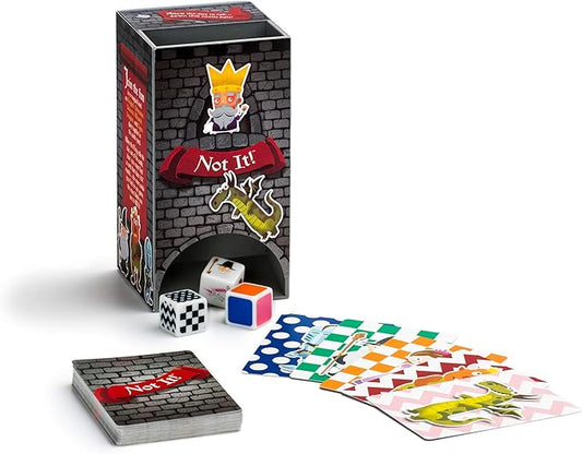 Not It Dice Games for Kids Strategy Game for Family Night Fun Card Game Stocking Stuffer Gift 3+ Players Ages 6+ Castle Land