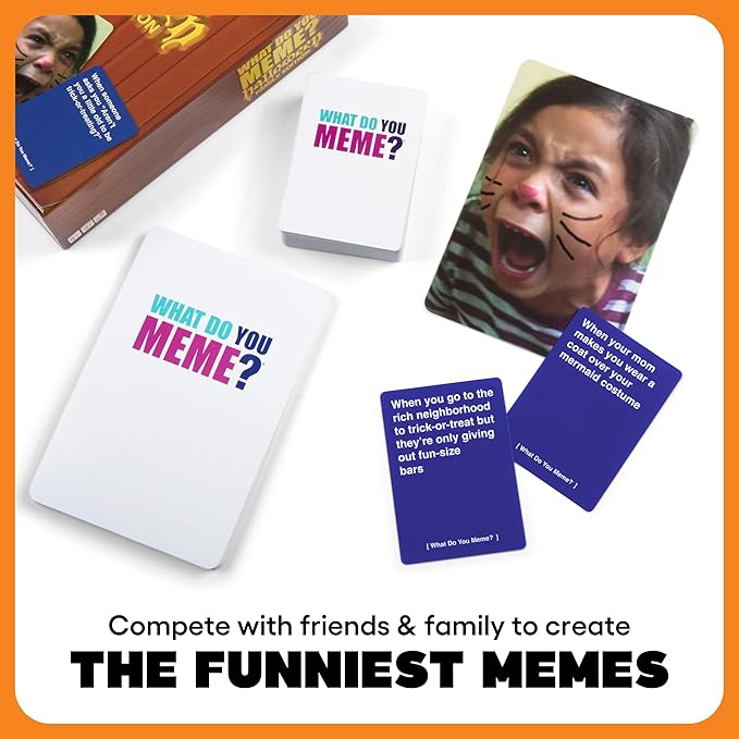 WHAT DO YOU MEME? Halloween Family Edition by Relatable, A Halloween Activity Expansion Pack, Ideal for Spooky Fall Gifts, Halloween Party Game, Includes 30 Photo Cards and 90 Caption Cards, Ages 8+