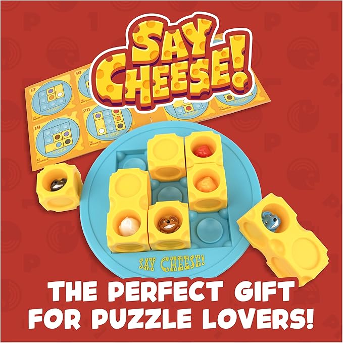 SAY Cheese! Logic Puzzle Game – 50 Single-Player Challenges for Kids & Adults, Difficulty Easy to Expert, Travel-Friendly, Brain-Building Fun Ages 8+
