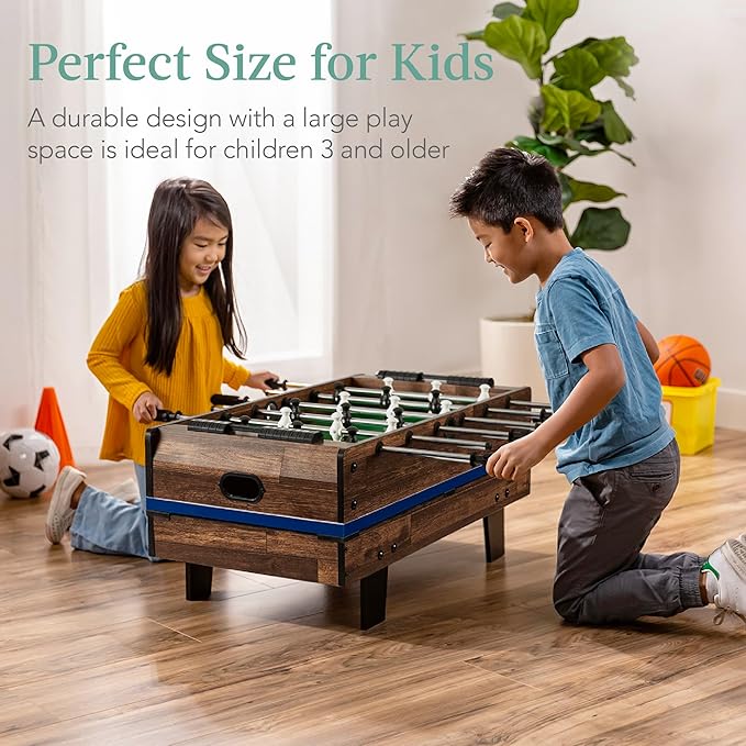 Best Choice Products 11-in-1 Kids Combo Game Table Set for Home, Game Room w/Ping Pong, Foosball, Table Hockey, Chess, Checkers, Shuffleboard, Bowling, 5 Accessory Bags