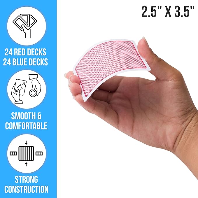 Regal Games - Bulk Playing Cards Set for Adults & Professionals - 48 Standard Decks, Large Print Deck of Cards - Blackjack, Euchre, Canasta, Poker Cards - Fun & Travel Playing Cards