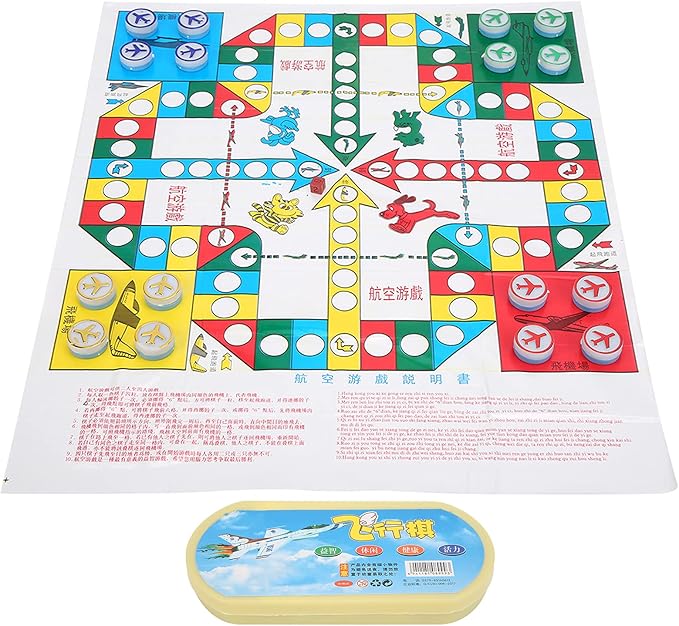 Children Aeroplane Chess, Flying Chess Clear Color for Home and Travel