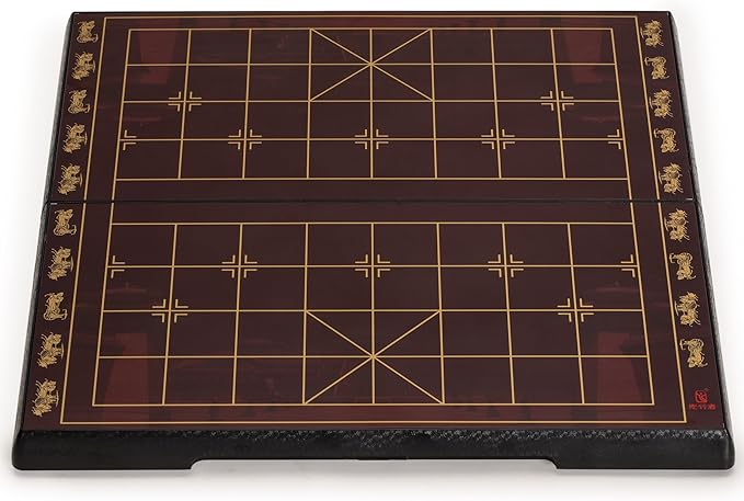 Yellow Mountain Imports Chinese Chess (Xiangqi) Magnetic Travel Board Game Set (12.8-Inch) with Jade-Colored Playing Pieces