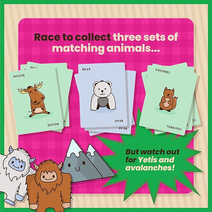 Moose Match Mayhem - by Taco Cat Goat Cheese Pizza – A Wild Adventure, Speed-Matching Card Game! Easy, Fast and Fun for Family Game Night for Kids Ages 7+, Teens, Adults