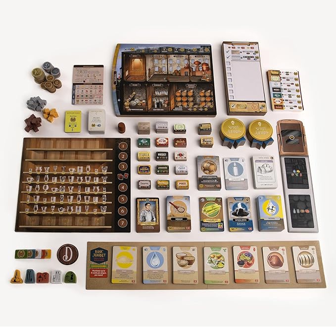 Distilled: A Spirited Strategy Game, Highly-Thematic Euro Game, Strive for The Title of Master Distiller, 1 to 5 Players, Ages 14 and up