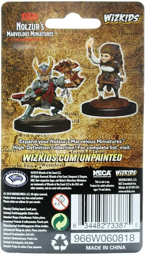 NECA D&D Nolzurs Marvelous Unpainted Miniatures: Wave 6: Female Halfing Fighter