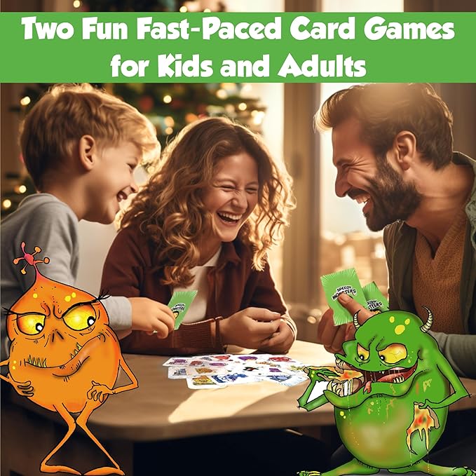 Speedy Monsters - Kids Card Games Ages 4-8, 8-12, Fun, Matching Card Games for Kids 8-12. Speed Color Monster Game, Fast Paced Board Game for Boys and Girls, Fun for Family Night, 2-6 Players