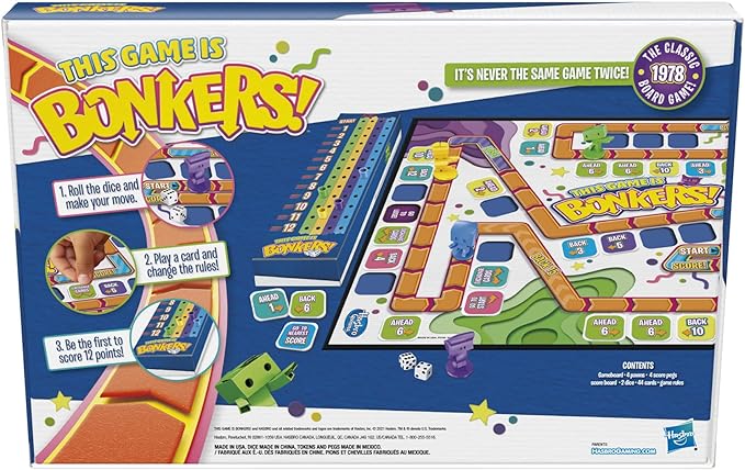 Hasbro Gaming This Game is Bonkers Board Game, Fresh Update of Classic Family Board Game, Wacky and Fun Board Games for Kids 8 and Up