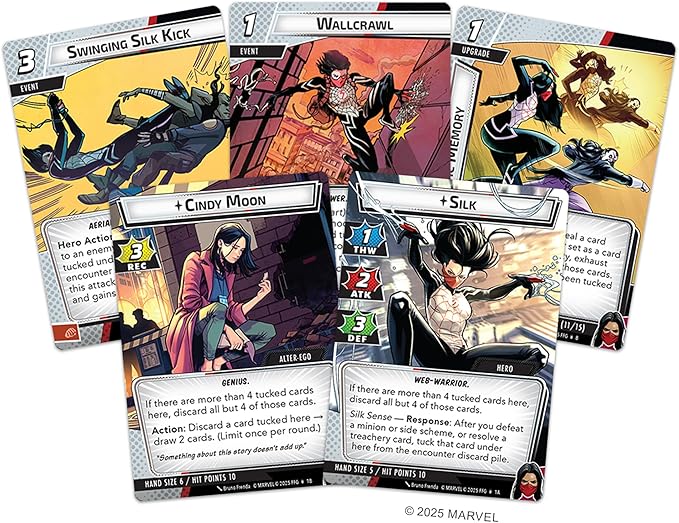 Fantasy Flight Games Marvel Champions The Card Game Silk Hero Pack - Cooperative Strategy Game for Kids & Adults, Ages 14+, 1-4 Players, 45-90 Min Playtime, Made