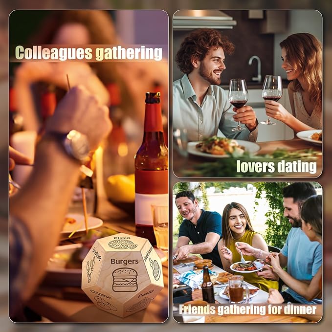 Food Dice Food Decision Games Date Night Dice Couples Gift for Him Her for Birthday Boyfriend Girlfriend Men Women Graduation Gifts 2025