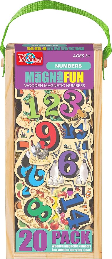 TS Shure by Bendon Numbers Counting 26-Piece Magnafun Educational Wooden Magnets Pre-School Kindergarten Learning 50502