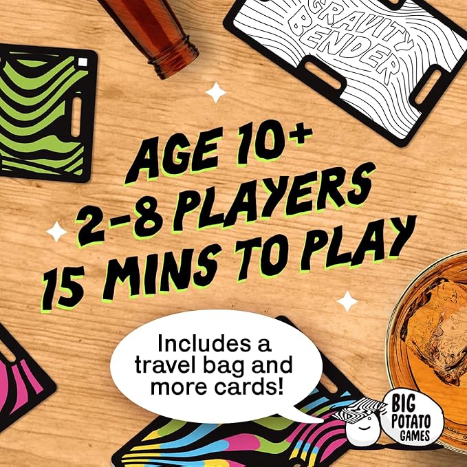 Big Potato Cards vs Gravity Pro: The Gravity-Defying Card Game | Hilarious Balancing Challenge for 2-4 Players. Perfect for Bars, Parties and Family Gatherings