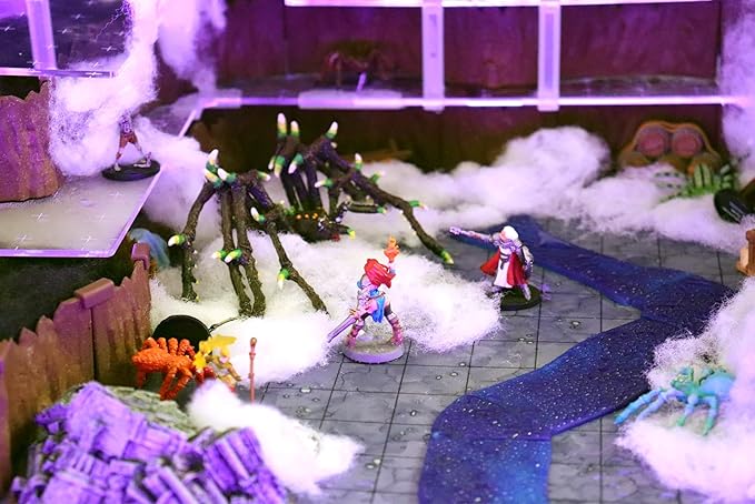 Waterways Rivers Kit - Mini Dungeon Castle Cavern DND Terrain for Tabletop RPGs, Dungeons & Dragons, Pathfinder, War Gaming, and More! - by DCD (40pcs, 8ft Long)