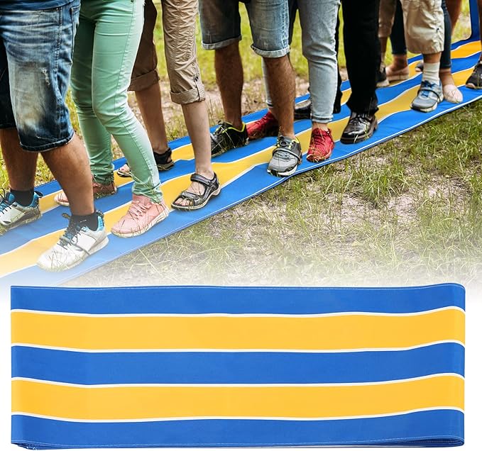2 Pcs Teamwork Games Group Learning Activity Run Mat Teamwork Building Carnival Games Mat Indoor Outdoor Group Games Race Run Mat Recess Equipment for Elementary School Office Field Day Backyard Party