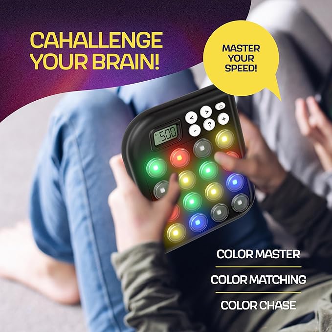 6 in 1 Brain Teasers & Memory Game, 6 Fun Games for Kids, Cool Handheld Toys, Unique Gifts for Teens, Best Activities for Tween Boy, Birthday Gift Ideas for Boys & Girls Ages 6-8 9 10 11 12 + Year Old