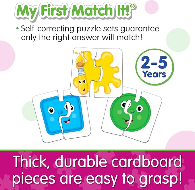 The Learning Journey: My First Match It - Colors and Shapes- 15 Piece Self-Correcting Matching Puzzles - First Learning Toys for Toddlers 2-5 - Award Winning Toys