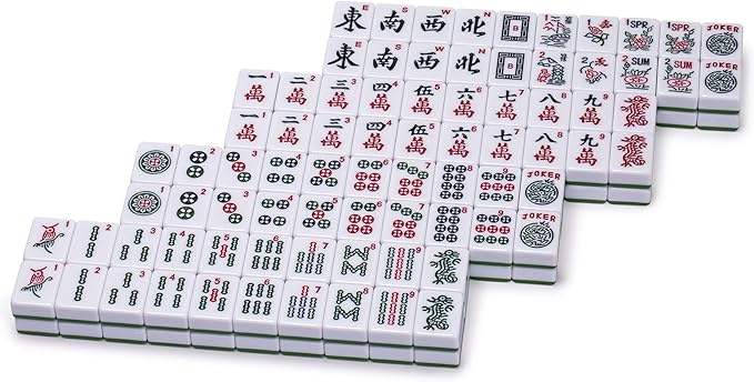Yellow Mountain Imports Set of 166 American Mahjong Tiles, Huntington (Tiles Only Set)