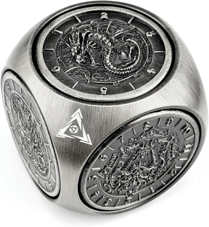 Haxtec Spinner Dice 7-in-1 Metal DND Dice Set Unique Dice Spinner Goblins Metal D&D Die for Dungeons and Dragons DND Gifts