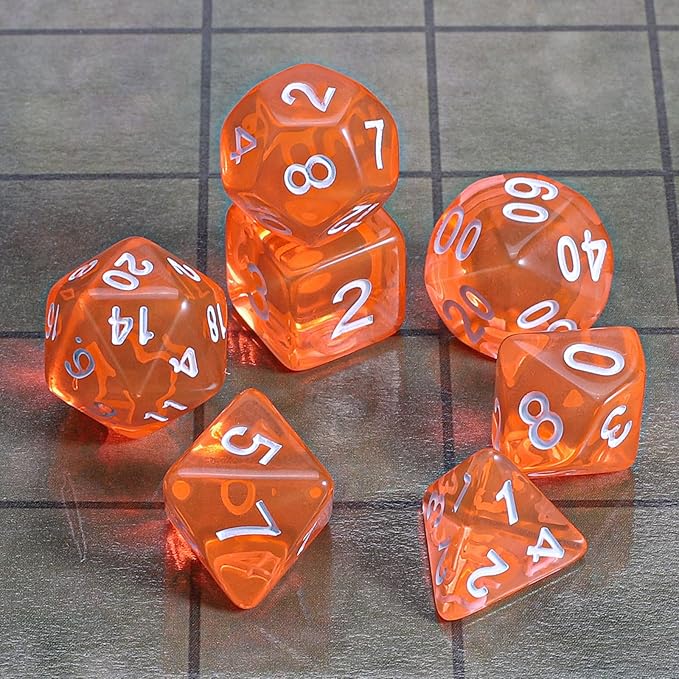 CiaraQ DND Polyhedral Dice Set with a Black Dice Bag for D&D RPG MTG Role Playing Table Games