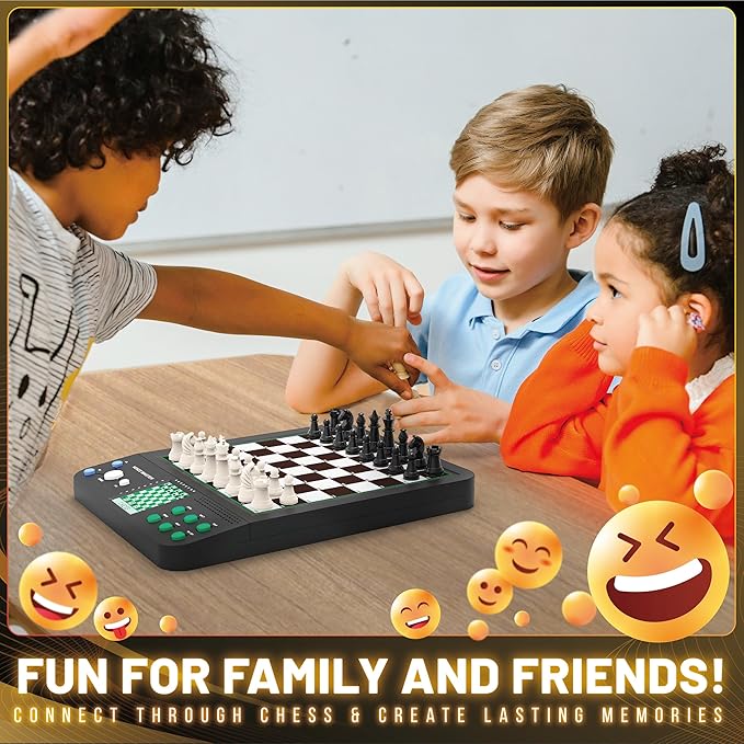 iCore Electronic Chess Set - Teach and Play with The Smart Chess Computer Game Board - Ideal for Beginners and Improving Players