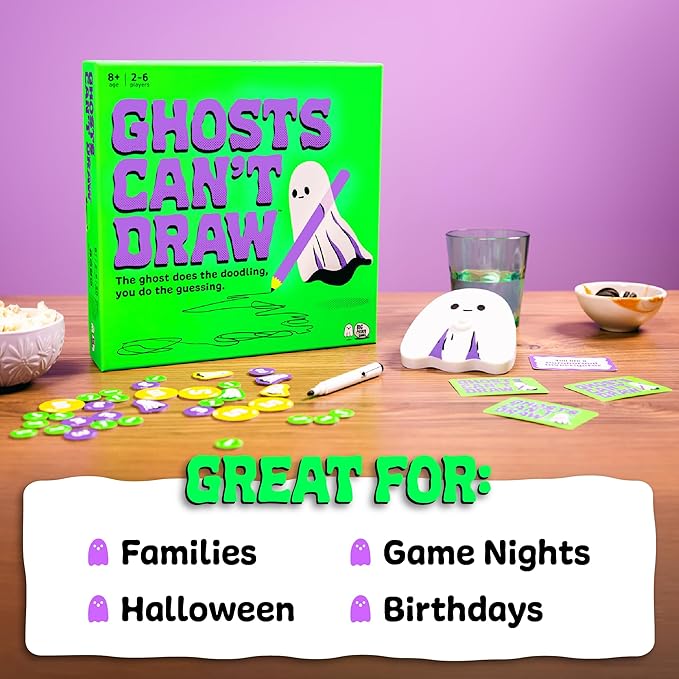 Big Potato Ghosts Can't Draw: A Fun, Spooky Board Game for Kids and Adults, Perfect for Halloween, Birthday Parties and Family Game Nights