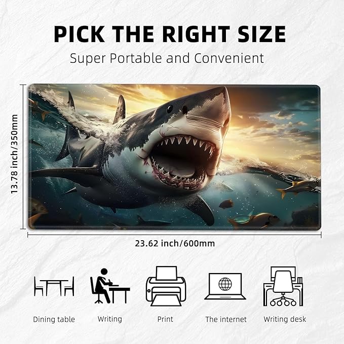 for MTG Playmat with Storage Bags, Card Playmat for TCG Card Playing Game,Rollable & Foldable for PTCG and Board Game Mat for Cards,Non-Slip Shark Desk Mat for Home Office