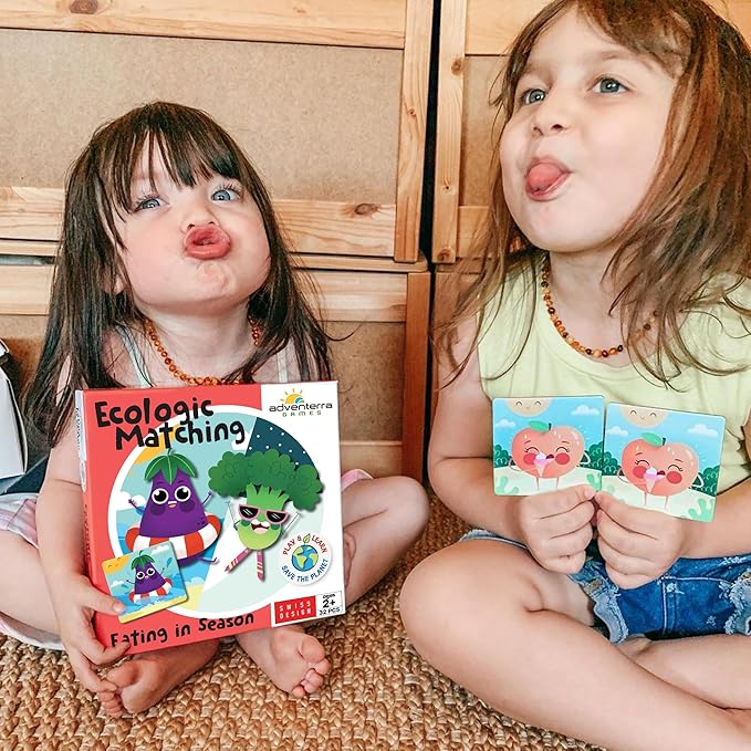 Eating in Season - A Family Puzzle Game About Eating Fruits & Vegetables - Fun & Educational Toddler Memory Games for Boys and Girls - Learning Resources for Kids Ages 2+ by Adventerra Games