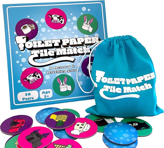 Toilet Paper Tile Match - A Memory and Matching Game for Kids 3+