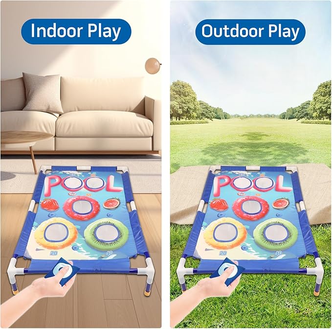 Remit Bean Bag Toss Game, Fun Outdoor Cornhole Set for Ages 3-8