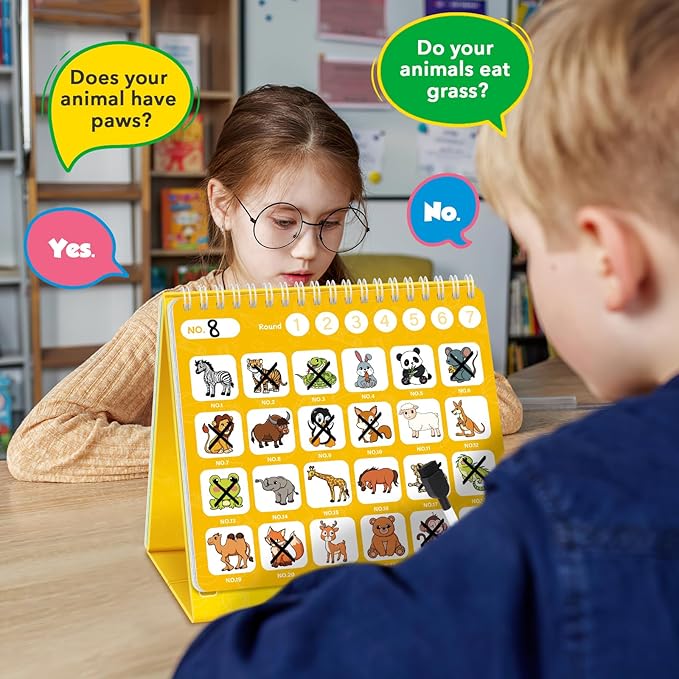 Torlam Identify & Match Game, Learn Professions, Food, Transportation, Wild and Sea Animals, 50 States, Educational Board Games Family Travel Party Camping Road Trip Car Activities for Kids 4-8 Adults