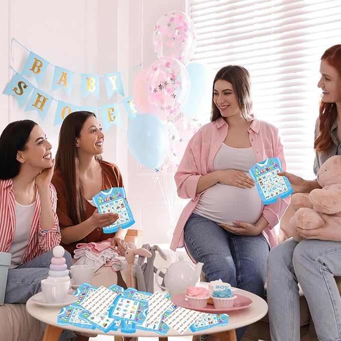 Baby Shower Bingo Game for Adults, 24 Players Baby Shower Bingo Cards Newborn Bingo Game for Family Friends Large Group Activity