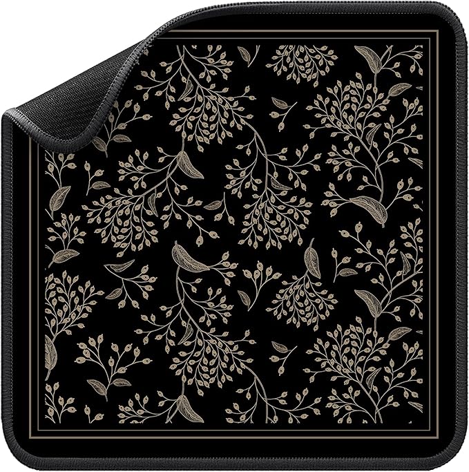 Mahjong Mat for Table - Durable Mahjong Table Cover with Unique Design, Premium Mahjong Accessories, Perfect Mahjong Gifts for Women, Game Mat for Mahjong and Board Game Enthusiasts (Noir Floral)