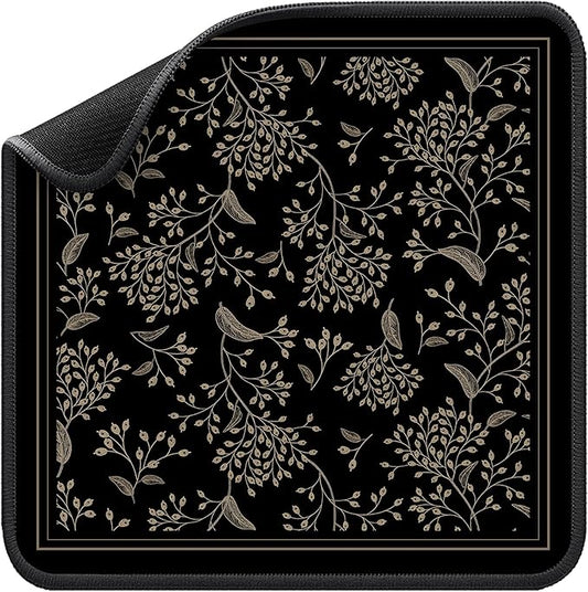Mahjong Mat for Table - Durable Mahjong Table Cover with Unique Design, Premium Mahjong Accessories, Perfect Mahjong Gifts for Women, Game Mat for Mahjong and Board Game Enthusiasts (Noir Floral)