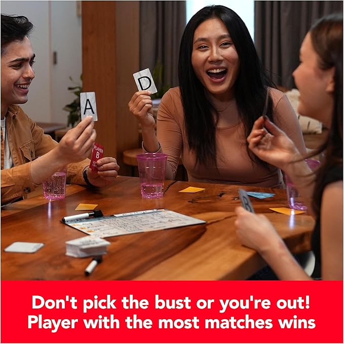 Spin Master Games, Draft’d, Competitive Drafting Party Game with Hilarious Prompts for College Nights, Football Watch Parties, Happy Hour Activity, for Teens & Adults, 3-5 Players, for Ages 14 & Up